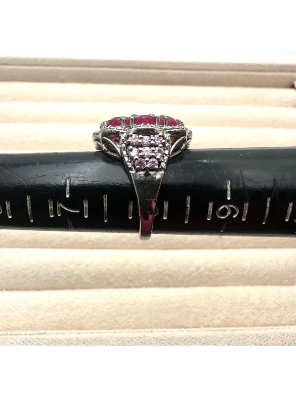 Chuck Clemency Ring Red Ruby Size 8 Designer Statement Jewelry